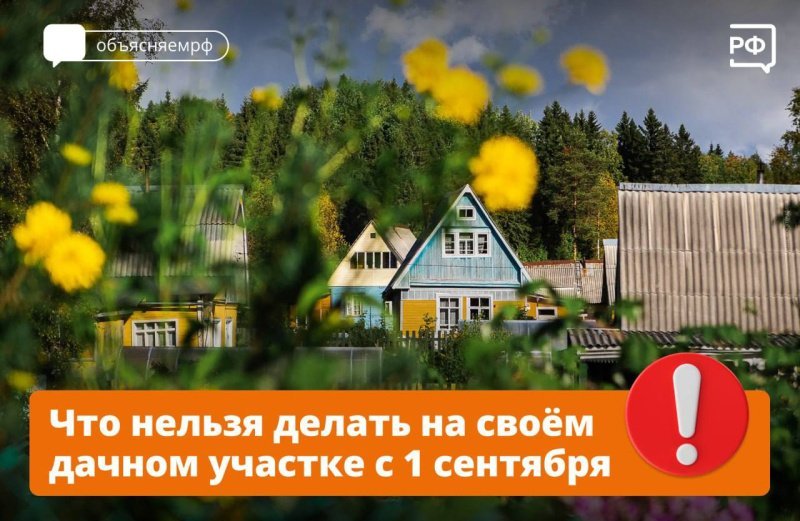 Новые правила для дачников: что запрещено с 1 сентября 2025 года
