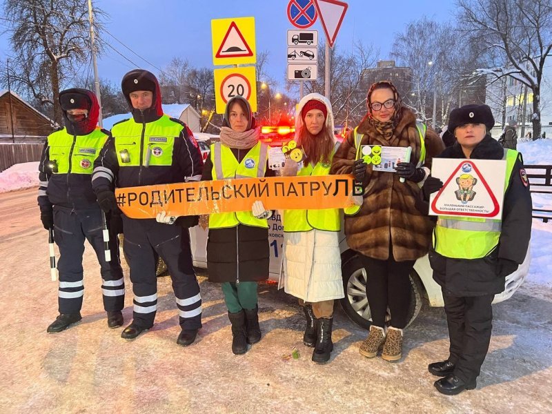 «Родительский патруль» и автоинспекторы контролируют пешеходные переходы в Домодедово 