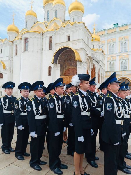 Домодедовские кадеты из первого в регионе класса ФСО принесли клятву на Соборной площади Кремля 