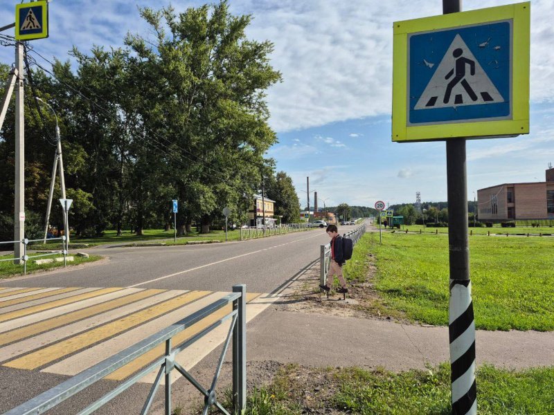 На пешеходных переходах Домодедово установили фигурки детей!